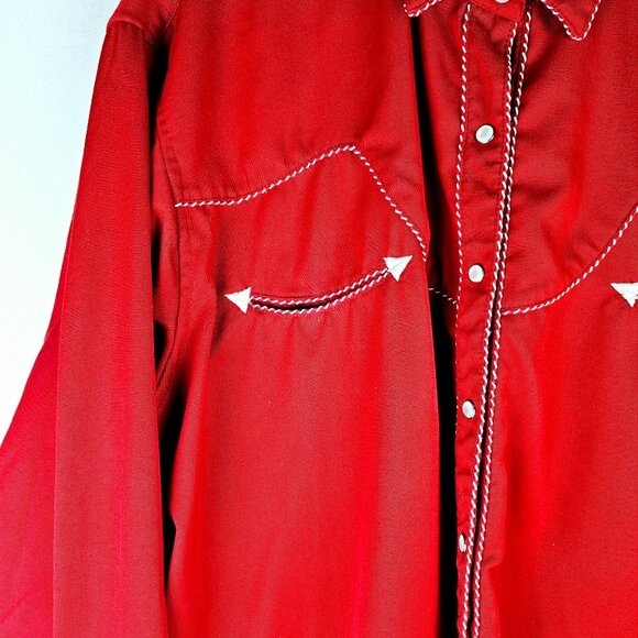 Vtg Panhandle Slim Retro Western Wear Westmoer Prod Women's Pearl Snap Shirt, 3X - Picture 7 of 11